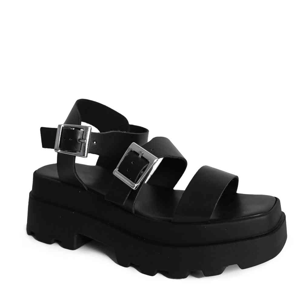 Altercore - Tove Plateau Sandaal - Zwart